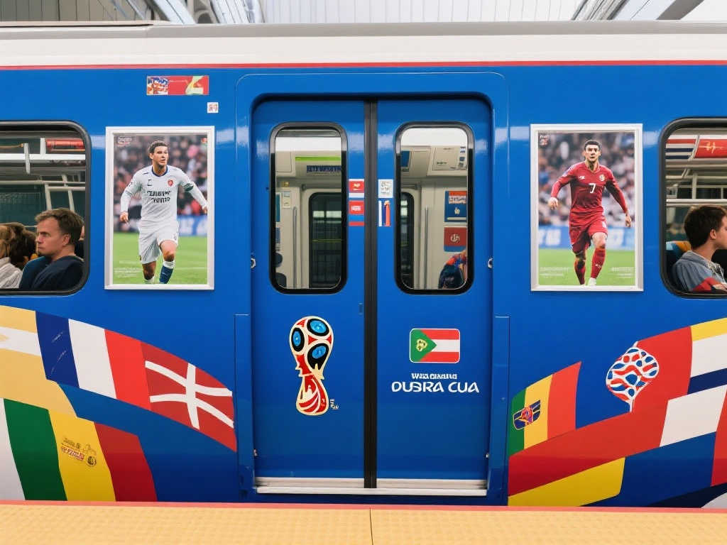 体彩主题地铁列车上线，世界杯氛围浓厚